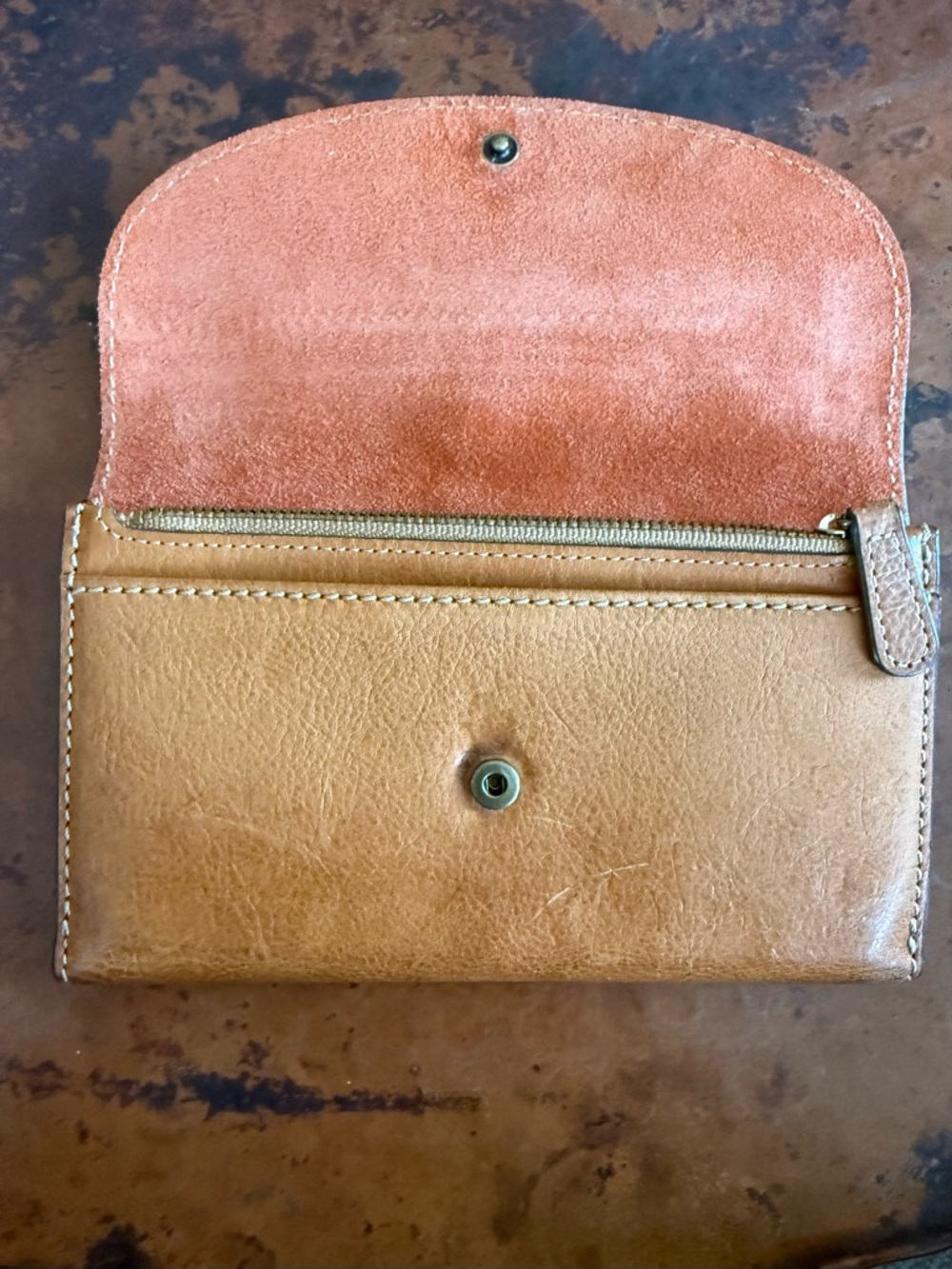 Frye Distressed Leather Wallet - Tan - Picture 5 of 5